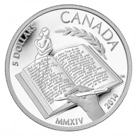 2014 Canadian $5 Alice Munro - Fine Silver Coin