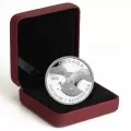 2014 Canadian $5 Peregrine Falcon - 1 oz Fine Silver Coin-no outside box & coin is toned