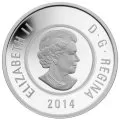 2014 Canadian $5 Flowers in Canada: Poinsettia Fine Silver Niobium Coloured Coin