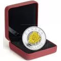 2014 Canadian $5 Flowers in Canada: Rose Fine Silver Niobium Coloured Coin