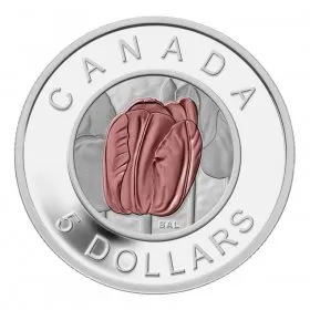 2014 Canadian $5 Flowers in Canada: Tulip Fine Silver Niobium Coloured Coin