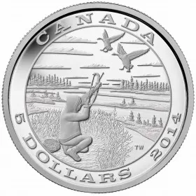 2014 Canadian $5 Tradition of Hunting: Canada Goose - Fine Silver Coin