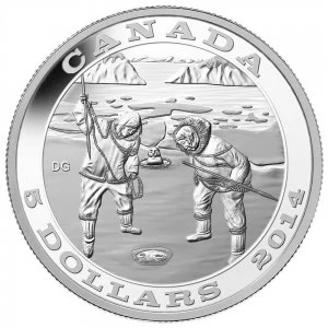 2014 Canadian $5 Tradition of Hunting: The Seal - Fine Silver Coin 2014 Canadian $5 Tradition of Hunting: The Seal - Fine Silver Coin