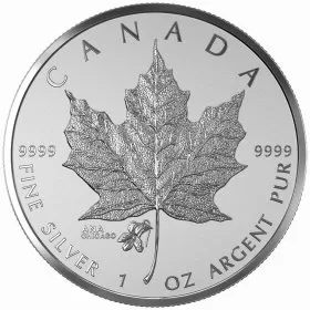 2015 Canadian $5 Maple Leaf with ANA Privy: Chicago Violet - 1 oz Fine Silver Coin