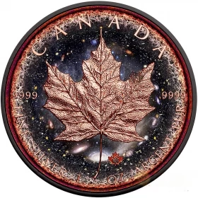 2016 Canadian $5 Logarithmic Universe Maple - 1 oz Fine Silver Black Ruthenium & Rose Gold-plated Coin