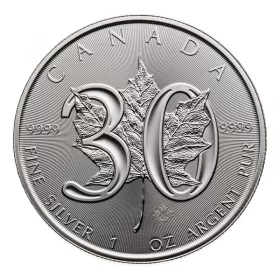 2018 (1988-) Canada $5 30th Anniversary of Silver Maple Leaf - 1 oz Fine Silver Coin (Bullion) *E-TRANSFER & CANADA*