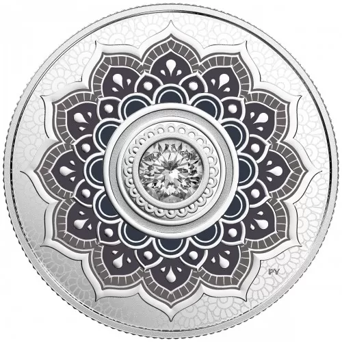2018 Canadian $5 Birthstones: April Swarovski® Crystal & Silver Coin