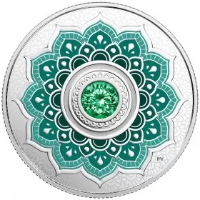 2018 Canadian $5 Birthstones: May Swarovski® Crystal & Silver Coin