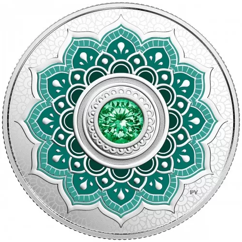 2018 Canadian $5 Birthstones: May Swarovski® Crystal & Silver Coin