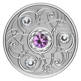2020 Canadian $5 Birthstone Series: February - Swarovski® Crystal & Fine Silver Coin