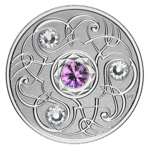2020 Canadian $5 Birthstone Series: February - Swarovski® Crystal & Fine Silver Coin