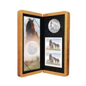 2006 Canadian $5 Sable Island Horse and Foal Coin & Stamp Set (Limited Edition)-no outside sleeve