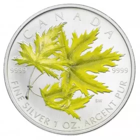2006 Canadian $5 Coloured Silver Maple Leaf: Silver Maple 1 oz Fine Silver Coin
