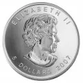 2007 Canadian $5 Coloured Silver Maple Leaf: Sugar Maple in Orange 1 oz Fine Silver Coin