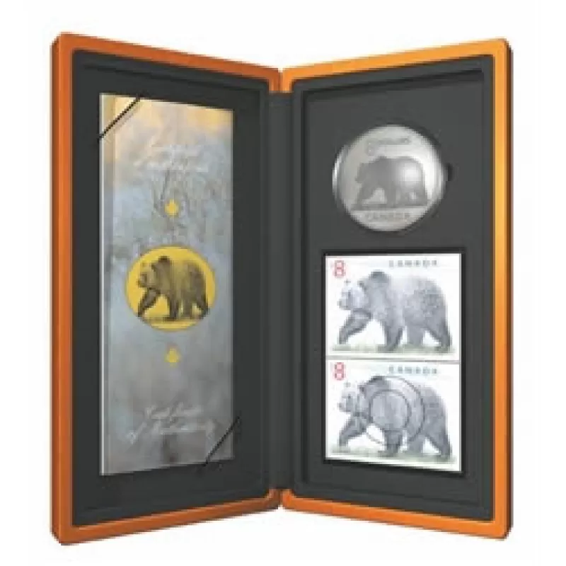 2004 Canada Limited Edition Fine Silver $8 Coin & Stamp Set - The