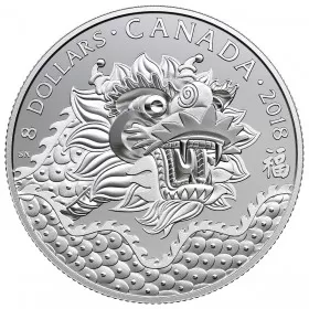 2018 Canadian $8 Dragon Luck Fine Silver Coin - No Outer Box