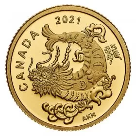2021 Canadian $8 Triumphant Dragon Pure Gold Coin