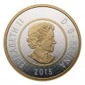 2015 Canadian $2 Big Coin Series: Polar Bear 5-ounce Fine Silver & Gold-plated Toonie Coin