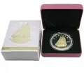2015 Canadian 10-Cent Big Coin Series: Bluenose Schooner 5-ounce Fine Silver & Gold-plated Dime Coin