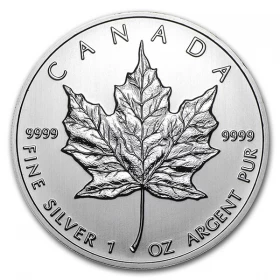1989 Canada $5 Silver Maple Leaf 1 oz 9999 Bullion Coin