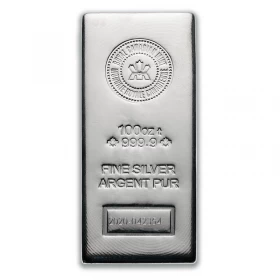 RCM 100 oz 99.99% Pure Silver Bullion Wafer/Bar *E-TRANSFER - CANADA ONLY*