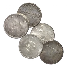 Pre-1967 $1 Face Value Junk/Scrap Dollar Canadian 80% Silver Coins (Circulated)