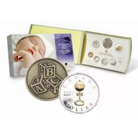 2007 Canada Premium Sterling Silver Baby Coin Gift Set - Baby Rattle