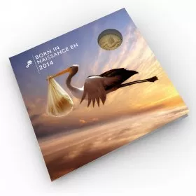 2014 Canadian 5-Coin Baby Born In Gift Set ft $1 Stork Loonie Dollar