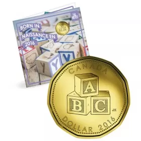 2016 Canadian 5-Coin Baby Born In Gift Set ft $1 Alphabet Blocks Loonie Dollar