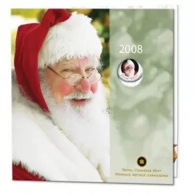 2008 Canadian Holiday 7-Coin Gift Set ft 25-Cent Santa Claus Painted Quarter
