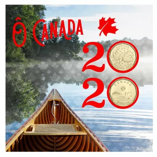 2020 Canadian O Canada Coin Gift Set ft $1 Specially Struck Loonie Dollar