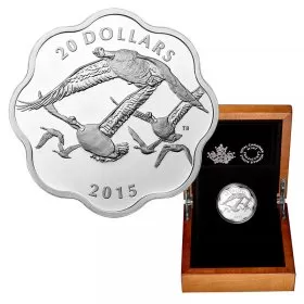 2015 Canadian $20 Master of the Sky: Canada Goose Fine Silver Scallop Coin *Masters Club Exclusive*