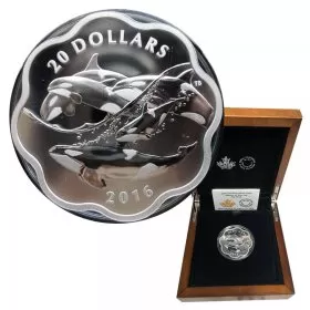 2016 Canadian $20 Master of the Sea: The Orca Fine Silver Scallop Coin *Masters Club Exclusive*
