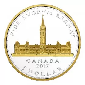 2017 Canadian $1 Royal Visit / Parliament Building Renewed Silver Dollar Series 2 oz Fine Silver Coin *Masters Club Exclusive*