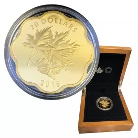 2018 Canadian $20 Iconic Maple Leaves Fine Silver & Gold-plated Scallop Coin *Masters Club Exclusive*