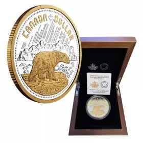 2020 Canadian $1 Renewed Silver Dollar Series: Arctic Territories 140th Anniv 2 oz Silver & Gold-plated Coin *Masters Club Exclusive*