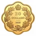 2020 Canadian $20 Iconic Maple Leaves Fine Silver & Gold-plated Scallop Coin *Masters Club Exclusive*