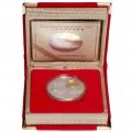 1999 Macau 100 Patacas Return to China Proof Sterling Silver & Gold Cameo Coin