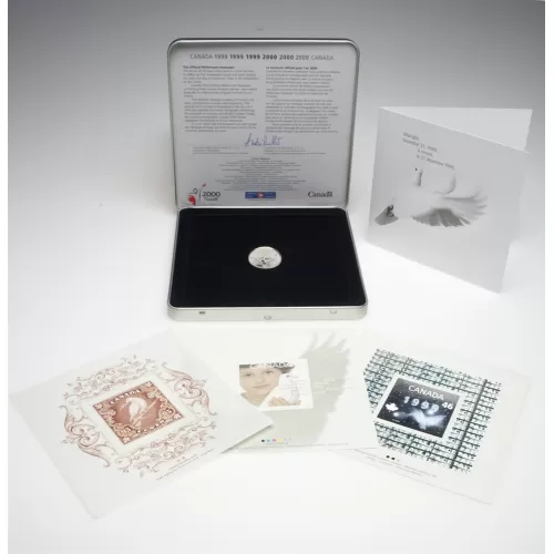 2000 Canada Post Millennium Official Keepsake with Dove Token & Stamps