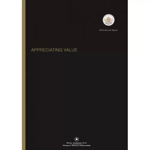 2004 Canadian RCM Annual Report with 25-Cent Gold-plated Poppy Coin