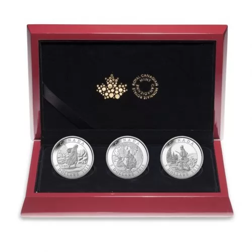2015 Canadian $5 Artwork by Cornelius Krieghoff - Fine Silver 3-Coin Set