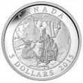 2015 Canadian $5 Artwork by Cornelius Krieghoff - Fine Silver 3-Coin Set