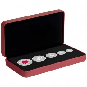 2015 Canadian The Maple Leaf - Fine Silver 5-Coin Fractional Set
