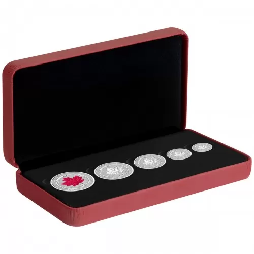 2015 Canadian The Maple Leaf - Fine Silver 5-Coin Fractional Set
