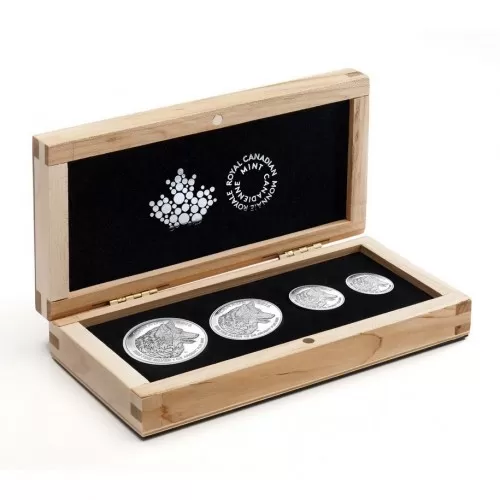 2016 Canadian The Wolf - Fine Silver 4-Coin Fractional Set