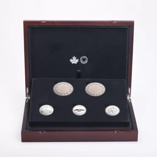 2017 Canadian Legacy of the Penny - Fine Silver & Gold-plated 5-Coin Set