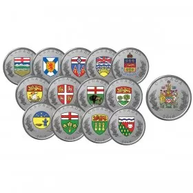 2018 Canadian Heraldic Emblems of Canada - Fine Silver 14-Coin Set
