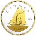 2018 Canadian Legacy of the Dime - Fine Silver & Gold-plated 5-Coin Set