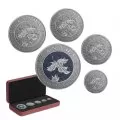 2019 (1819-) Canadian Fine Silver 5-Coin Maple Leaf Fractional Set - A Bicentennial Celebration