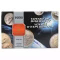 2000 Canadian 8-Coin Proof Double Dollar Set ft $1 Voyage of Discovery Silver Dollar -coins may be lightly toned